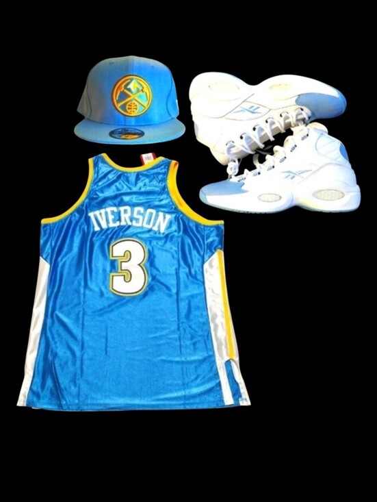 Mitchell & Ness Other - Mitchell & Ness The Answer Allen Iverson Denver Nuggets Premium 🏀 Jersey sz XXL